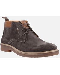 Hush Puppies - Gideon Suede Chocolate Ankle Boots - Lyst