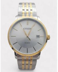 Citizen - Two Tone Quartz Dated Watch - Lyst