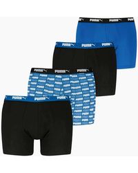 PUMA - 4-Pack Aop Logo Print Boxer Briefs - Lyst