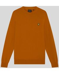 Lyle & Scott - Cotton Merino Crew Neck Jumper - Lyst
