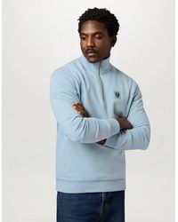 Belstaff - Logo Quarter Zip Sweatshirt - Lyst