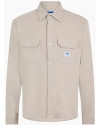 BOSS - Oxford Long Sleeve Collared Shirt With Chest Pocket - Lyst