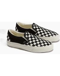 Vans - Classic Slip-On Canvas/ Beaded Checkerboard Trainers - Lyst