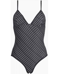 Calvin Klein - Triangle One Piece Swim Suit, Core Diagonal Logo - Lyst