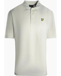 Lyle & Scott - Lyle & Scott Textured Tipped Light Mist Polo Shirt - Lyst