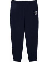 Lacoste - Xh0145 Crocodile Logo Solid Patterned Joggers - Lyst