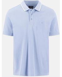Fynch-Hatton - Contrast Tipped 2-Ply Cotton Polo Shirt New Breeze - Lyst