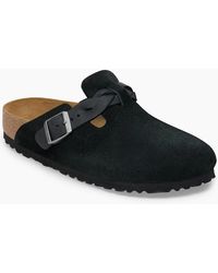 Birkenstock Boston - Braided Suede Leather Clogs - Lyst