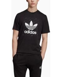 adidas - Monogram T Shirts Short Sleeve Summer Crew Neck Casual Cotton Tee - Lyst