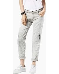 DIESEL - Belthy 0676M Denim Jeans Regular Fit Distressed Straight Leg Pants - Lyst
