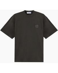 Stone Island - Patch Logo 2100030 T-Shirt Charcoal - Lyst