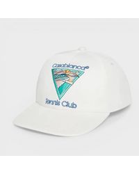 CASABLANCA - Embroidered Cap Tennis Club Icon Off - Lyst