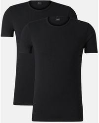BOSS - Boss 2 Pack Stretch Cotton T-Shirts - Lyst