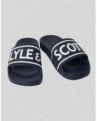 Lyle & Scott - Logo Strap Slides - Lyst