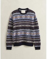GANT - Fair Isle Crew Neck Sweater - Lyst