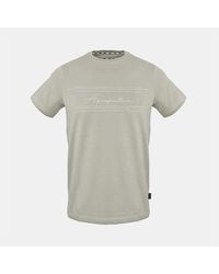 Aquascutum - Printed Logo Text Graphic Crew Neck Short Sleeve T-Shirt - Lyst