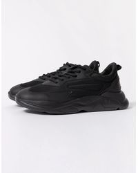 BOSS - Hugo Leon Logo-Counter Trainers With Canvas-Effect Fabric - Lyst