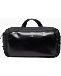 Fred Perry - Nylon Twill Leather Cross Body Bag - Lyst