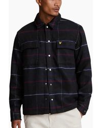 Lyle & Scott - Lyle & Scott Brushed Tartan Muddy Overshirt Jacket - Lyst