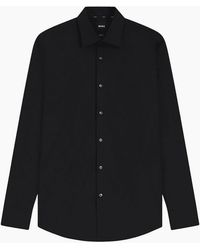 BOSS - H-Hank Slim Fit Easy Iron Shirt - Lyst