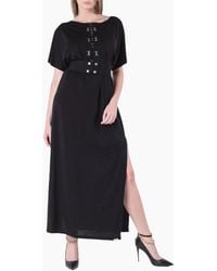 DIESEL - D Alba Long Dress Round Neck Maxi Metal Party Wear Top Belt - Lyst