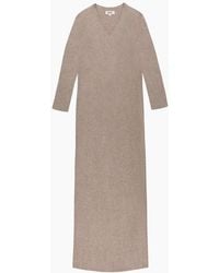 Ro&zo - Oatmeal V-Neck Knit Dress - Lyst