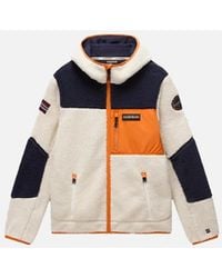 Napapijri - Yupik Full Zip Fleece Hooded Jacket/Multi - Lyst