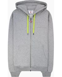 CASABLANCA - Cashmere Blend Zip Hooded Sweatshirt Marle - Lyst