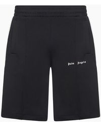 Palm Angels - Classic Logo Track Fleece Jogger Shorts - Lyst