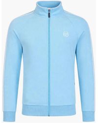 Sergio Tacchini - Tasso Velour Track Top Jacket Baltic Sea - Lyst