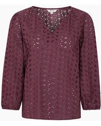 Mountain Warehouse - Ladies Broderie Lightweight 3/4 Sleeve Casual Shirt - Lyst
