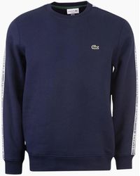 Lacoste - Branded Tape Crewneck Jumper - Lyst