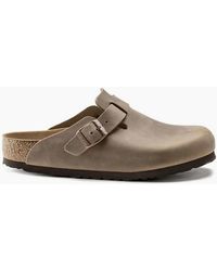 Birkenstock Boston - Oiled Leather Clogs Tobacco - Lyst