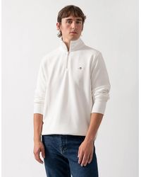 GANT - Regular Fit Shield Logo Half Zip Sweatshirt - Lyst