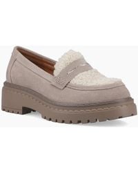 Hush Puppies - Odessa Leather Taupe Loafers - Lyst