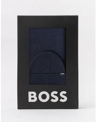 BOSS - Boss Uboldi Scarf & Beanie Set - Lyst