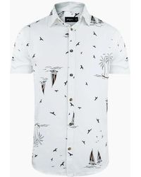 Springfield - Hawaiian Shirts Aloha Summer Casual Beach Holiday Viscose Floral New Top - Lyst