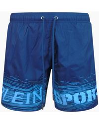 Philipp Plein - Plein Sport Shade Logo Medium Boardshort Swim Shorts - Lyst