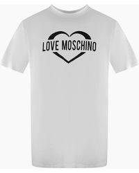 Love Moschino - Bold Heart Logo T-Shirt - Lyst