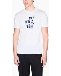 Armani - Exchange T Shirts Graphic Print Cotton Tee - Lyst