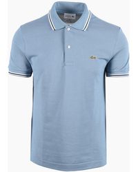 Lacoste - Short Sleeved Ribbed Collar Polo Mid - Lyst