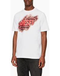 DIESEL - T Just E43 T Shirts Cotton Crew Neck Short Sleeved Casual Summer Tee - Lyst