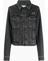 Off-White c/o Virgil Abloh - Diag Design Regular Fit Dark Denim Jacket - Lyst