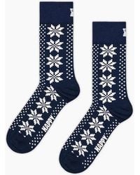 Happy Socks - Fair Isle Stars Sock - Lyst