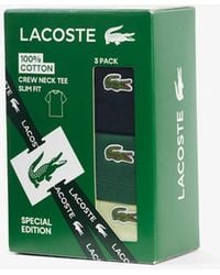 Lacoste - 3-Pack Slim Fit Undershirts - Lyst