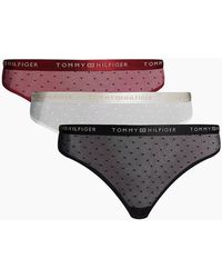 Tommy Hilfiger - 3-Pack Polka Dot Mesh Thongs Gift Set, Ivory/Rouge - Lyst