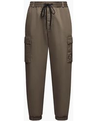 Moncler - Cuffed Nylon Trousers Khaki - Lyst