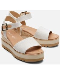 TOMS - Diana Nylon Natural Wedges - Lyst
