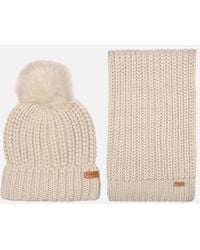Barbour - Saltburn Beanie And Scarf Set - Lyst