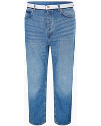 BOSS - Nate Tape Wide Leg Jeans - Lyst